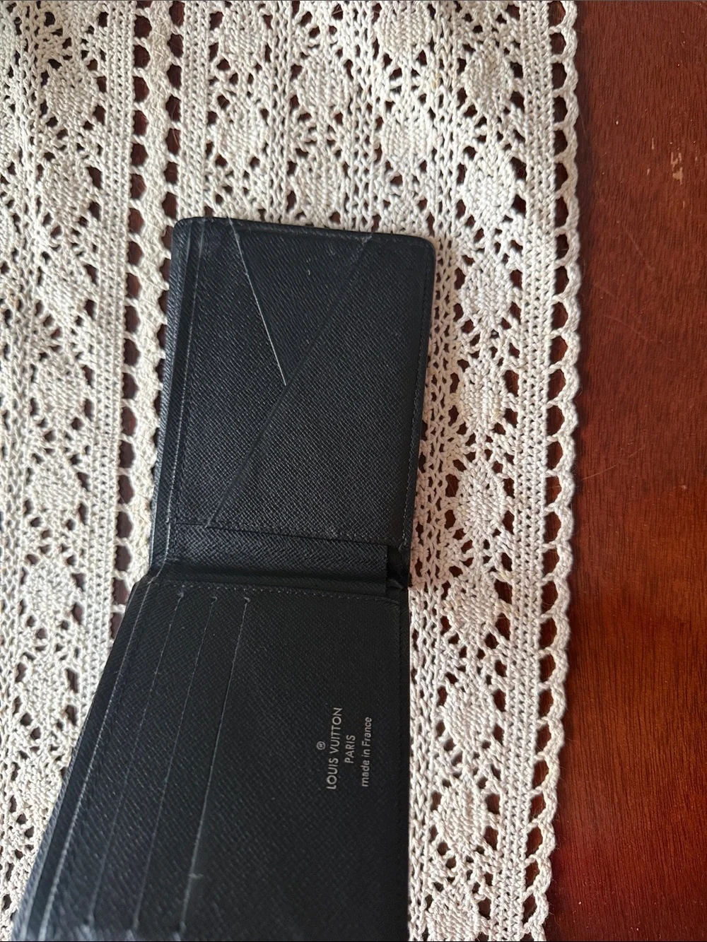 Louis Vuitton Black Damier Canvas Bi-Fold Slender Wallet